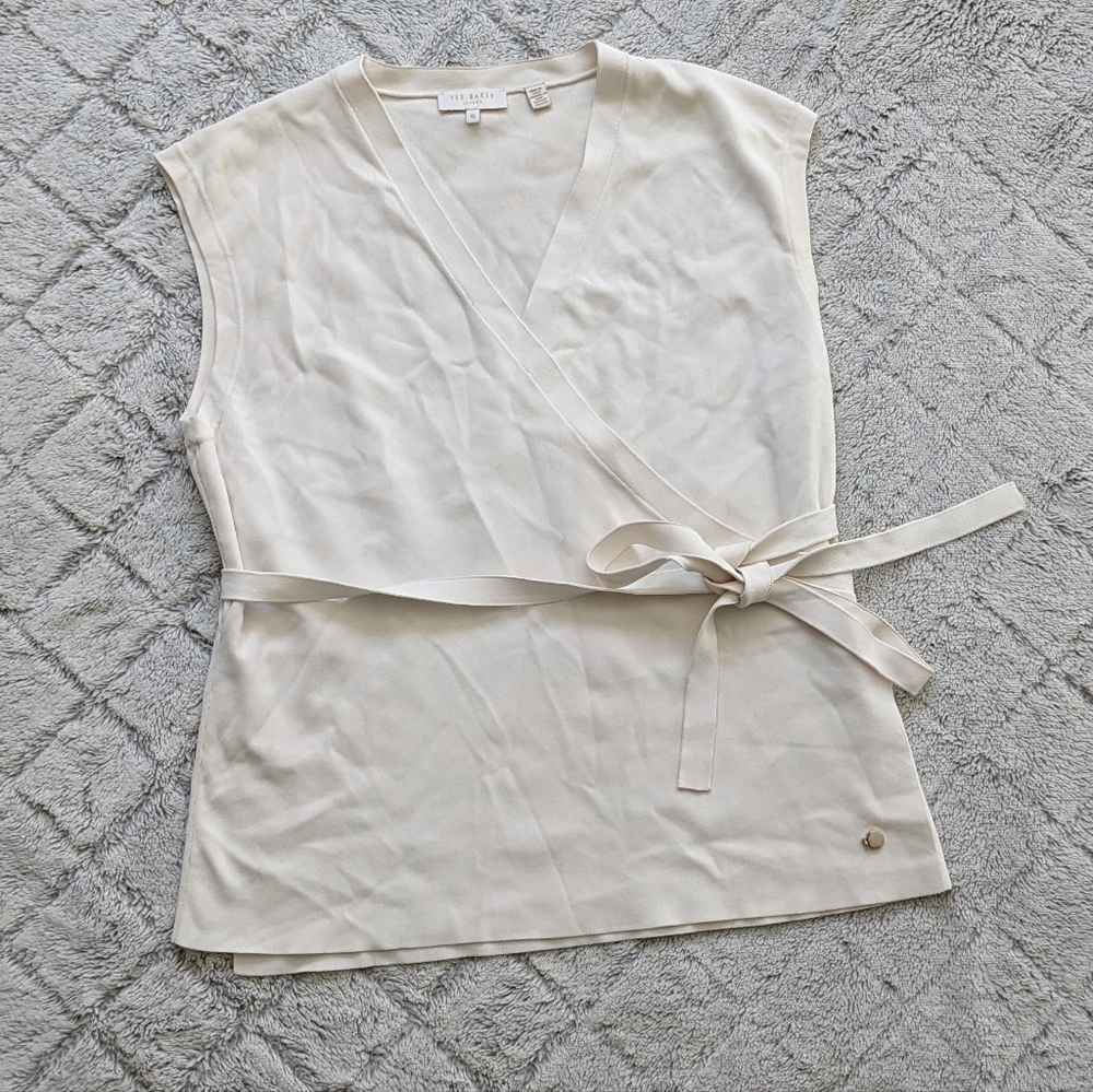 Ted Baker Cream Wrap Blouse